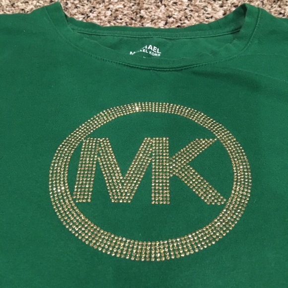 michael kors t shirt womens green